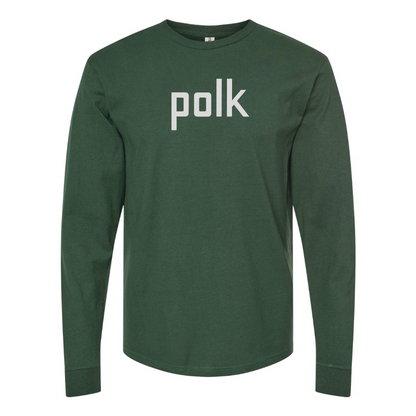 Men's Polk Audio Logo Cotton Long Sleeve T-Shirt