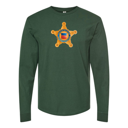 Men's Secret Service Star Logo  Cotton Long Sleeve T-Shirt