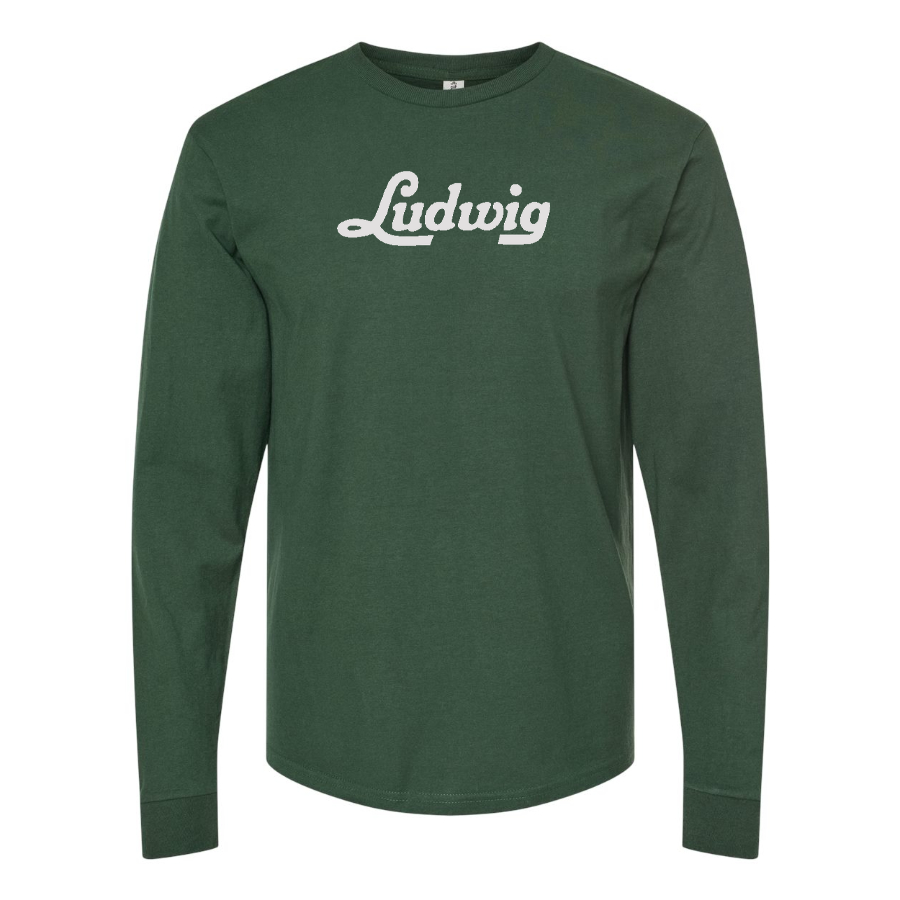 Men's Ludwig  Logo Cotton Long Sleeve T-Shirt