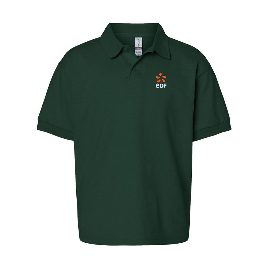 Youth Edf Gildan Dry Blend Jersey Polo