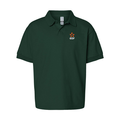 Youth Edf Gildan Dry Blend Jersey Polo
