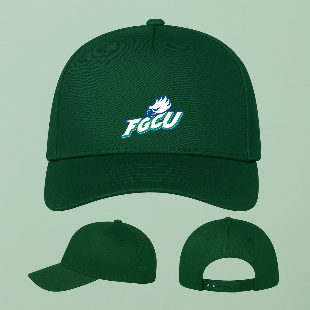 Florida Gulf Coast Eagles Logo Five Panel Twill Snapback Cap