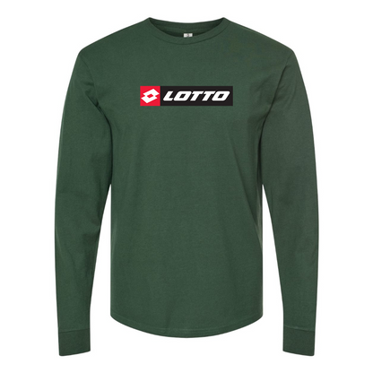 Men's Lotto Logo Cotton Long Sleeve T-Shirt