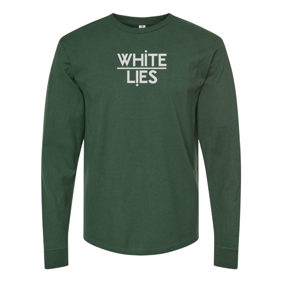 Men's White Lies Logo Cotton Long Sleeve T-Shirt