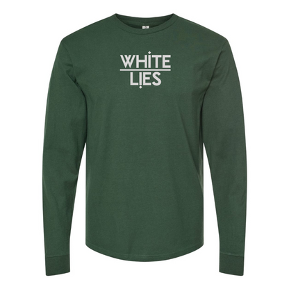 Men's White Lies Logo Cotton Long Sleeve T-Shirt