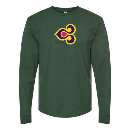 Men's Thai Airlines Logo Cotton Long Sleeve T-Shirt