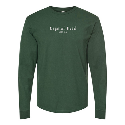 Men's Crystal Head Logo Cotton Long Sleeve T-Shirt