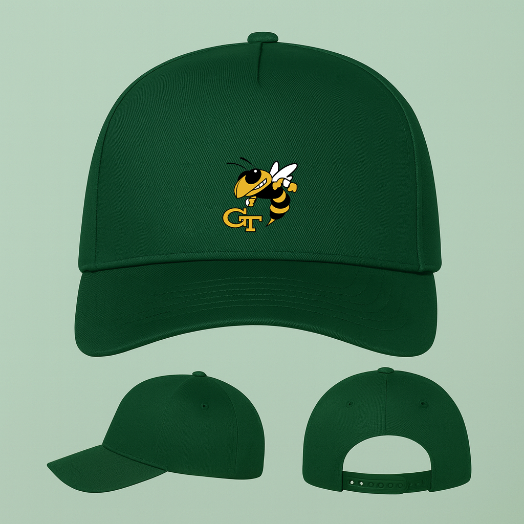 George Georgia Tech Yellow Jackets Logo Five Panel Twill Snapback Cap