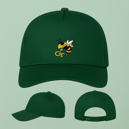 George Georgia Tech Yellow Jackets Logo Five Panel Twill Snapback Cap
