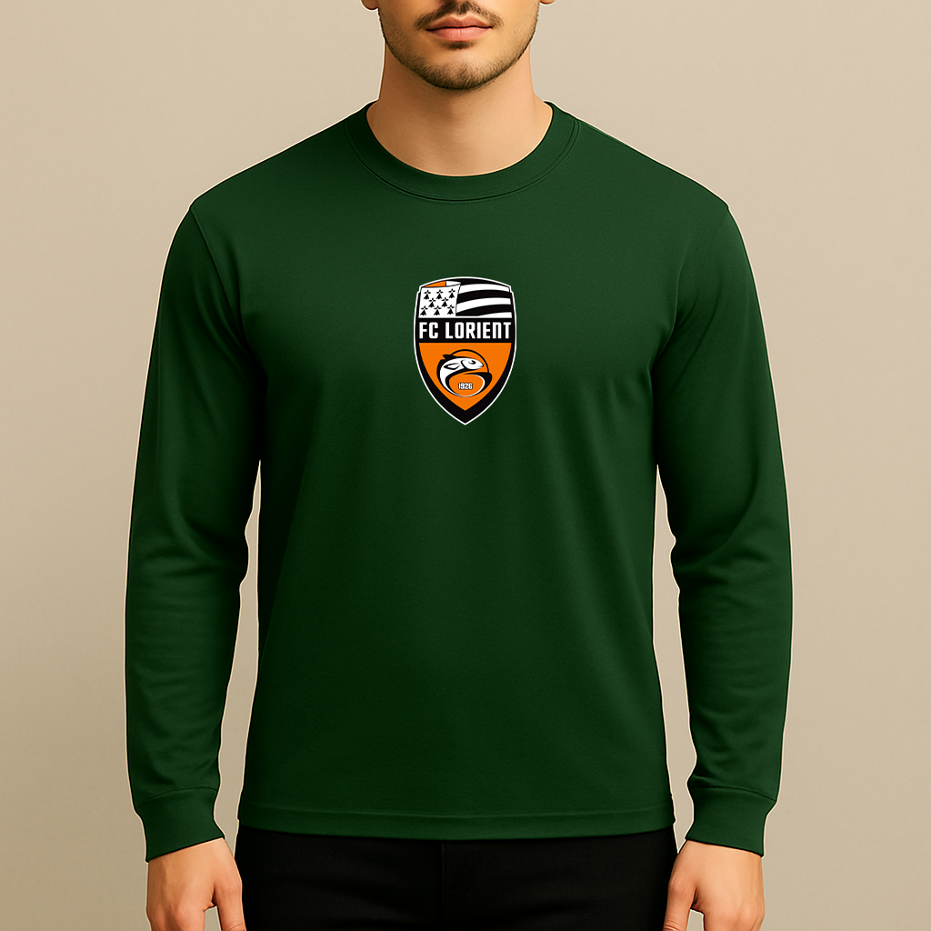 Men's FC Lorient Soccer Logo Long Sleeve T-Shirt