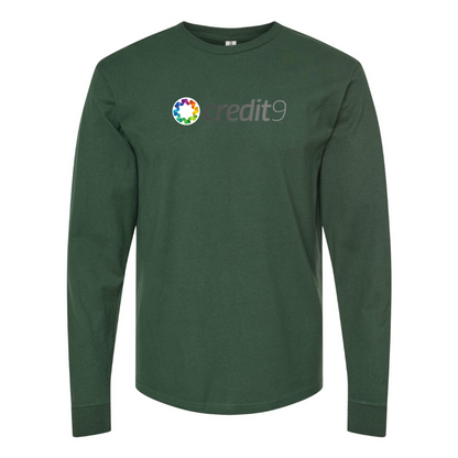 Men's Сredit9 Logo Cotton Long Sleeve T-Shirt