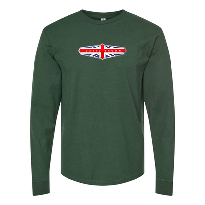 Men's David Brown Logo Cotton Long Sleeve T-Shirt