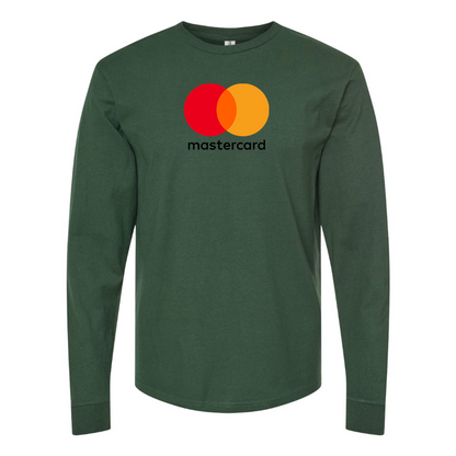 Men's Mastercard Logo Cotton Long Sleeve T-Shirt