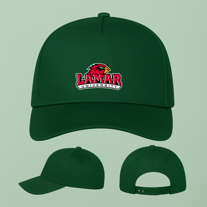 Lamar Cardinals Logo Five Panel Twill Snapback Cap