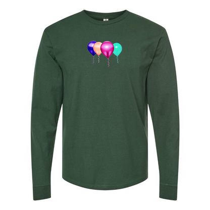 Men's Balloon-Emojis Logo Cotton Long Sleeve T-Shirt