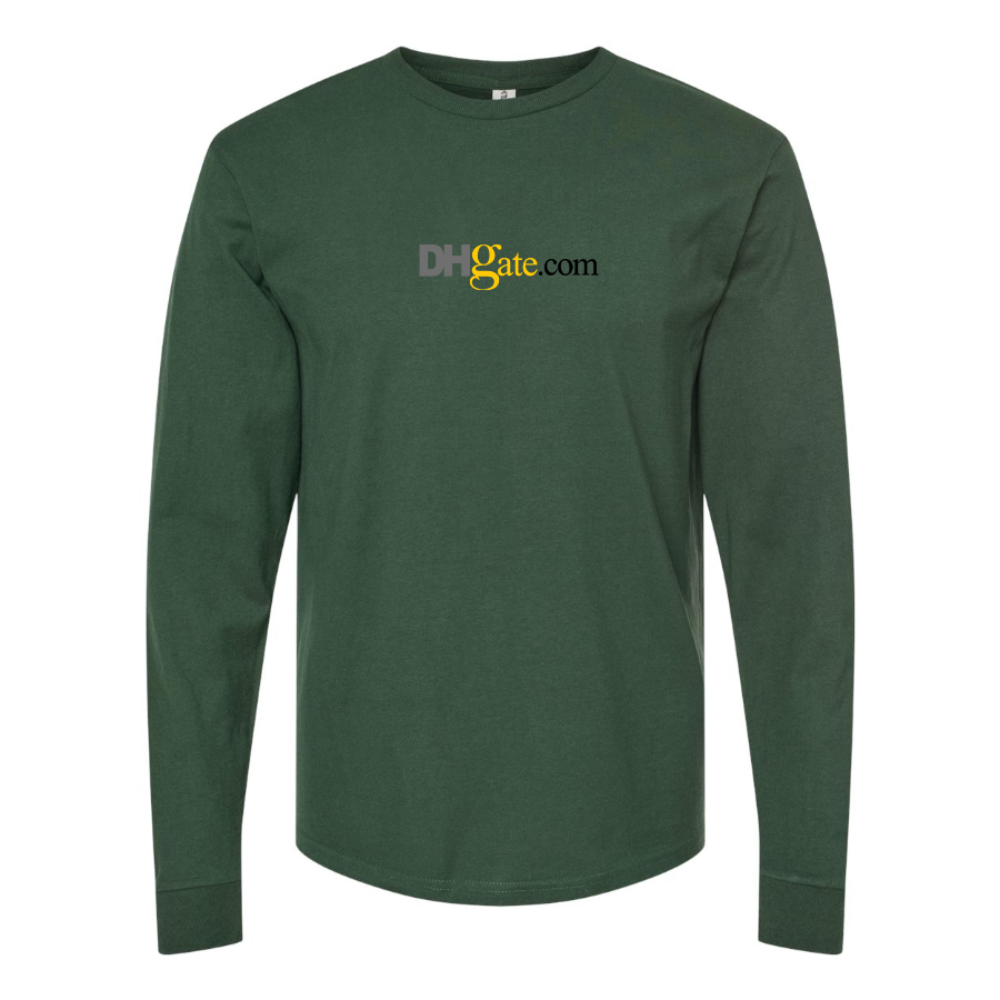Men's DHgate Logo Cotton Long Sleeve T-Shirt