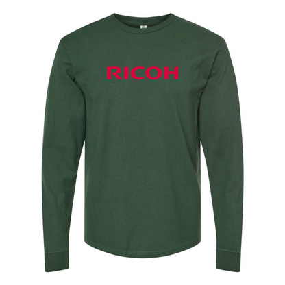 Men's Ricoh Logo Cotton Long Sleeve T-Shirt