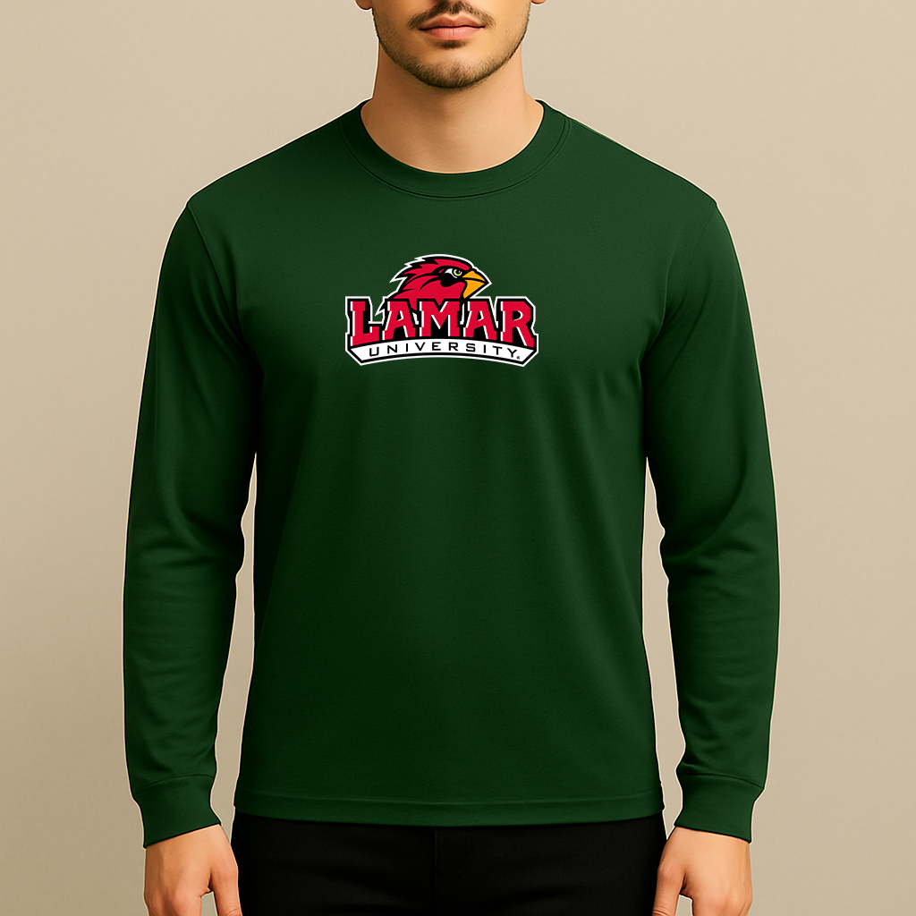Men's Lamar Cardinals Logo Long Sleeve T-Shirt