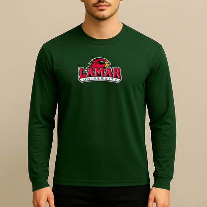 Men's Lamar Cardinals Logo Long Sleeve T-Shirt