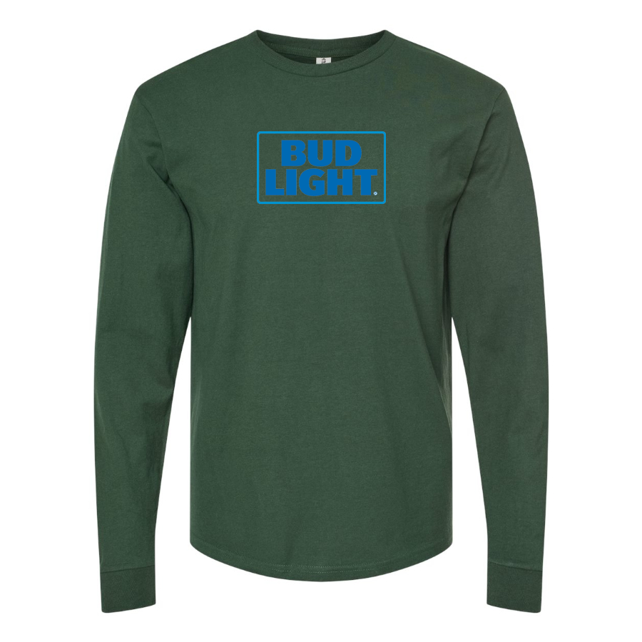 Men's Bud Light Logo Cotton Long Sleeve T-Shirt