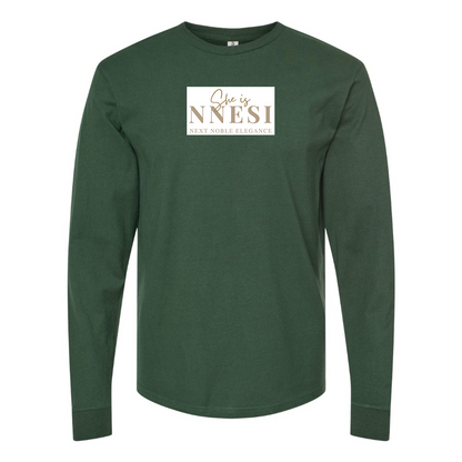 Men's Nnesi Logo Cotton Long Sleeve T-Shirt