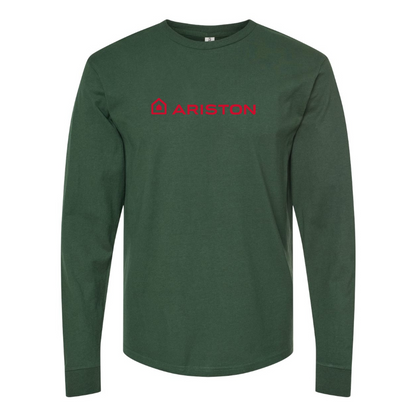 Men's Ariston Logo Cotton Long Sleeve T-Shirt