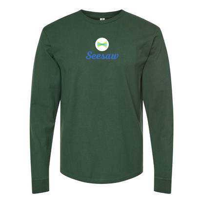 Men's Seesaw Logo Cotton Long Sleeve T-Shirt