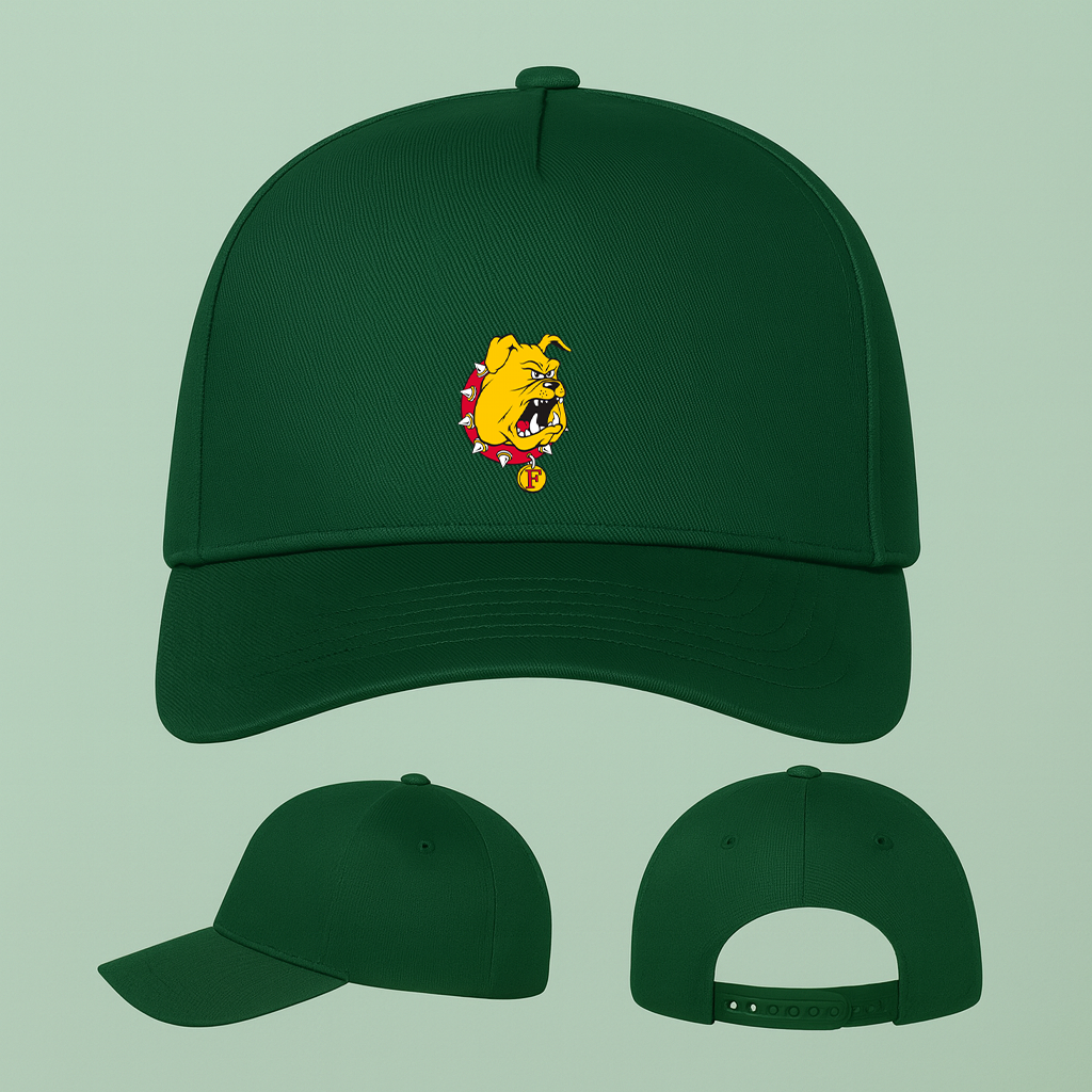 Ferris State Bulldogs Logo Five Panel Twill Snapback Cap