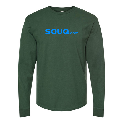 Men's Souq.com Logo Cotton Long Sleeve T-Shirt