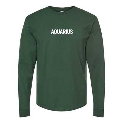 Men's Aquarius Logo Cotton Long Sleeve T-Shirt