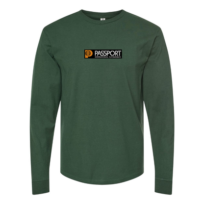 Men's Passport  Logo Cotton Long Sleeve T-Shirt