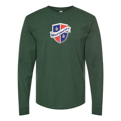 Men's Marquette Logo Cotton Long Sleeve T-Shirt