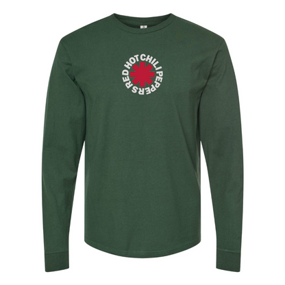 Men's Red Hot Chili Peppers Logo Cotton Long Sleeve T-Shirt