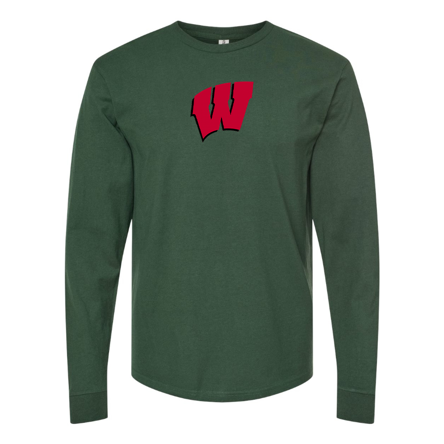 Men's Wisconsin Badgers Logo Cotton Long Sleeve T-Shirt