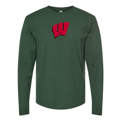 Men's Wisconsin Badgers Logo Cotton Long Sleeve T-Shirt
