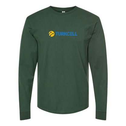 Men's TurkCell Logo Cotton Long Sleeve T-Shirt