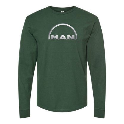 Men's MAN Logo Cotton Long Sleeve T-Shirt