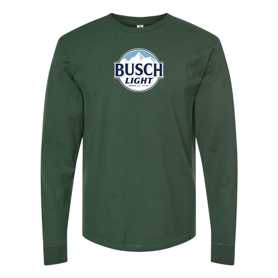 Men's Busch Light Logo Cotton Long Sleeve T-Shirt