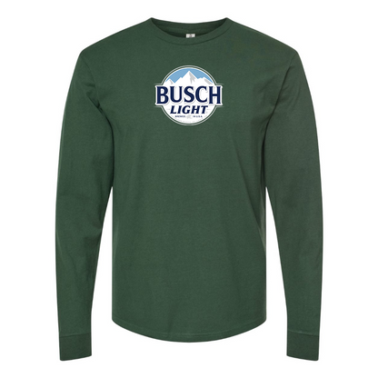 Men's Busch Light Logo Cotton Long Sleeve T-Shirt