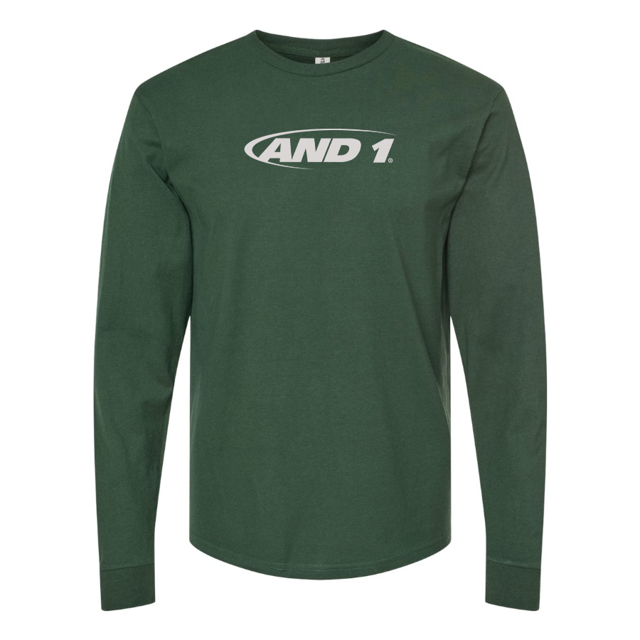 Men's AND1 Logo Cotton Long Sleeve T-Shirt