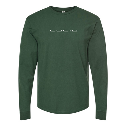 Men's Lucid Motors Logo Cotton Long Sleeve T-Shirt