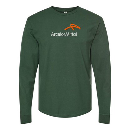 Men's Arcelormittal Logo Cotton Long Sleeve T-Shirt