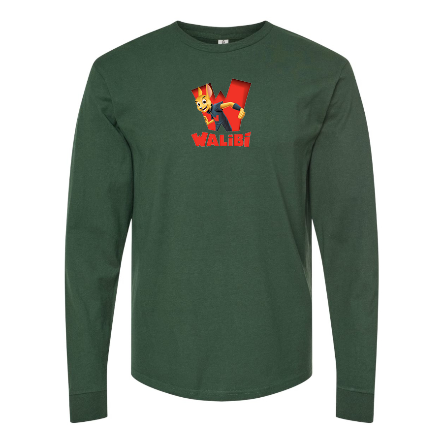 Men's Walibi Logo Cotton Long Sleeve T-Shirt