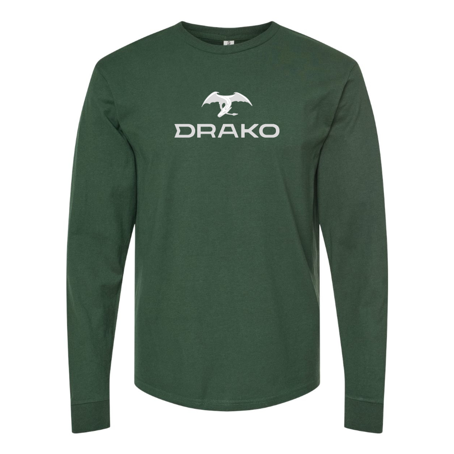 Men's Drako Logo Cotton Long Sleeve T-Shirt