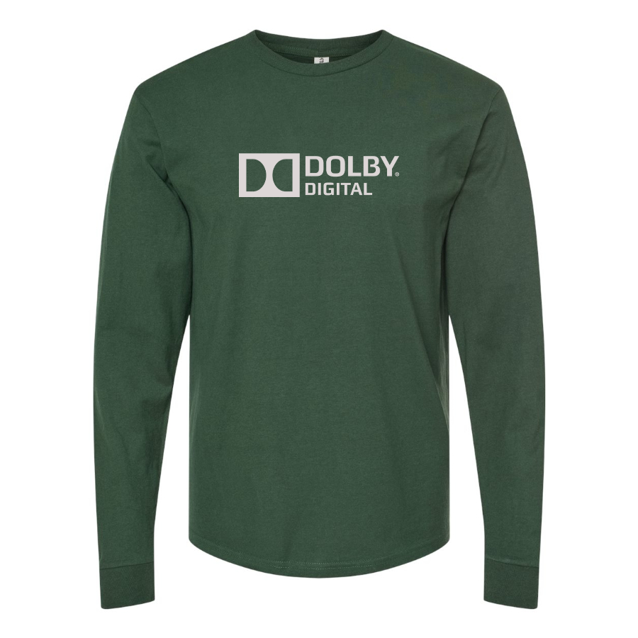 Men's Dolby Digital  Logo Cotton Long Sleeve T-Shirt