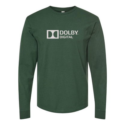 Men's Dolby Digital  Logo Cotton Long Sleeve T-Shirt