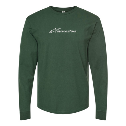 Men's Alpinestars Logo Cotton Long Sleeve T-Shirt