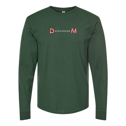 Men's Depeche Mode Logo Cotton Long Sleeve T-Shirt