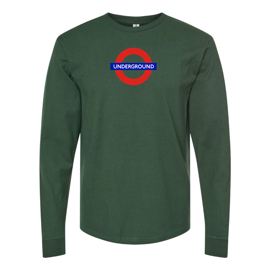 Men's London Tube Logo Cotton Long Sleeve T-Shirt