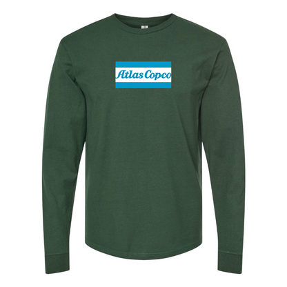 Men's Atlas Copco Logo Cotton Long Sleeve T-Shirt